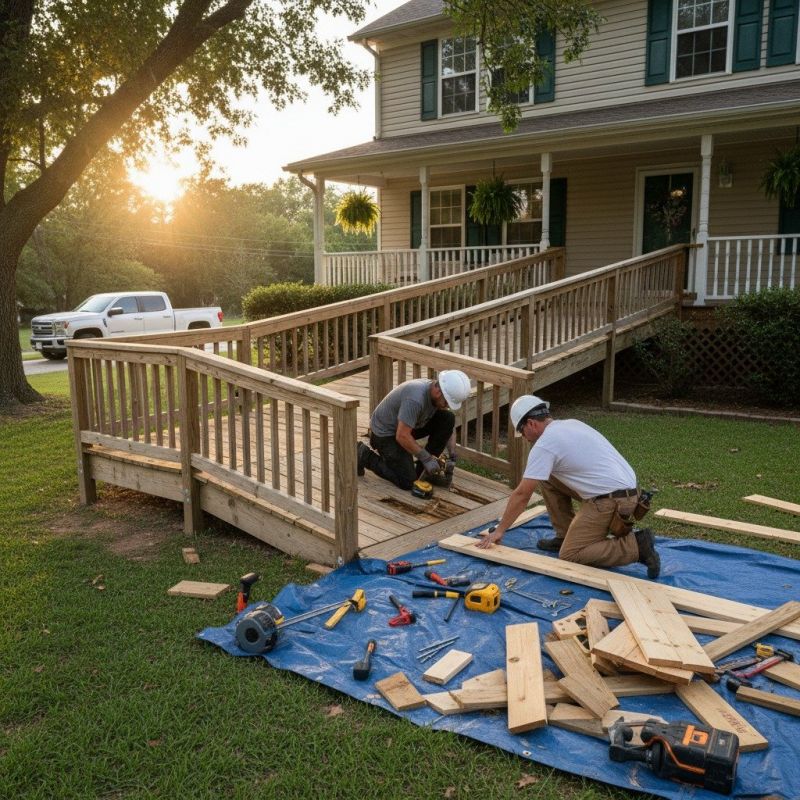 Wood Ramp Installation detail